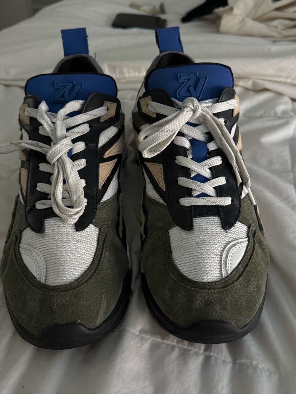 Zadig & Voltaire Casual Sneakers - Olive Green, White, Black